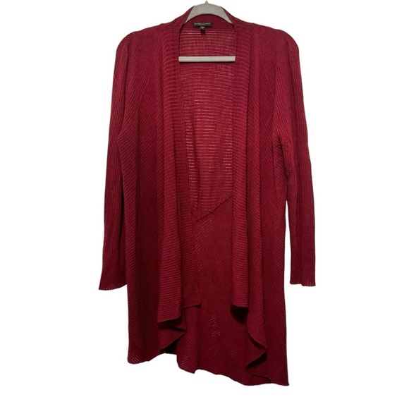 Eileen fisher open front knit cardigan sweater 1X red - Picture 1 of 8